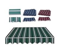 Copertura di ricambio in tessuto per tenda retrattile, con clip per balcone, facile da cambiare, materiale 350 x 250 cm, 300 x 200 cm, 250 x 200 cm (verde, 3,5 x 3,5 x 3 m)