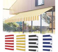 Copertura di ricambio in tessuto per tenda retrattile, impermeabile, resistente, per giardino, patio, balcone, colore giallo, 400 x 200 cm, ideale per spazi esterni