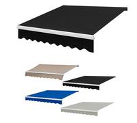 Copertura di ricambio manuale per tenda da sole, retrattile, 2,4 x 2 m, 3,7 x 3 m, 4,9 x 2,4 m, tenda parasole di ricambio, tessuto in poliestere impermeabile per il mercato domestico