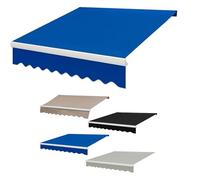 Copertura di ricambio manuale per tenda da sole, retrattile, 2,4 x 2 m, 3,7 x 3 m, 4,9 x 2,4 m, tenda parasole di ricambio, tessuto in poliestere impermeabile per il mercato domestico