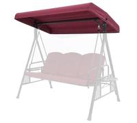 Copertura di ricambio per dondolo da esterno, 600 D, impermeabile, per dondolo da 2 e 3 posti, da giardino, cortile, patio, copertura per dondolo (rosso vino, 192 x 124 cm)