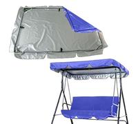 Copertura di ricambio per dondolo da esterno, impermeabile, resistente ai raggi UV, per dondolo da giardino a 3 posti, 195 x 125 cm, ideale per balcone e cortile, blu
