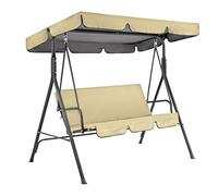 Copertura di ricambio per dondolo da giardino,protezione UVRuffPatioHammockCoverOutdoorSwingchairTopTetto Beige (dimensioni: 195 x 125 x 15 cm/150 x 50 x 10 cm)