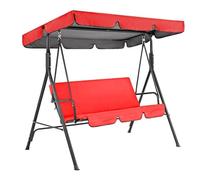 Copertura di ricambio per dondolo da giardino - Ruff protezione UV top per sedia amaca da patio esterno Dimensioni: 195 x 125 x 15 cm/150 x 50 x 10 cm Colore: rosa