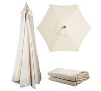 Copertura di ricambio per ombrellone, 2 m/3 m, 6 costole, impermeabile, copertura per ombrellone da spiaggia, piscina, giardino, campeggio
