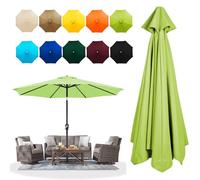 Copertura Di Ricambio Per Ombrellone Da Giardino, 6/8 Stecche Rechange Telo Per Ombrellone, Impermeabile, AntiUV 30+, Nessuno Sbiadimento, Per Esterni, Cortile, Piscina(Grass green,2.7M/6Ribs)