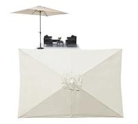 Copertura Di Ricambio Per Ombrellone Da Giardino Esterno, Telo Di Ricambio Per 2x2m 3x2m 3x3m Ombrellone, 6 Stecche, Impermeabile, Baldacchino Di Ricambio Ombrellone Spiaggia Piscina(Beige,3x2m)