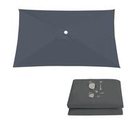 Copertura Di Ricambio Per Ombrellone Da Giardino, Telo Di Rechange 2x2 3x2 2.5x2.5 3x3m, 4/6/8 Stecche, Parasole Impermeabile E Resistente Ai Raggi UV, Vela Di Ricambio In Tessuto(Grays,2X3m)