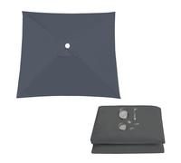 Copertura Di Ricambio Per Ombrellone Da Giardino, Telo Di Rechange 2x2 3x2 2.5x2.5 3x3m, 4/6/8 Stecche, Parasole Impermeabile E Resistente Ai Raggi UV, Vela Di Ricambio In Tessuto(Grays,2.7X2.7m)