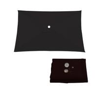 Copertura Di Ricambio Per Ombrellone Da Giardino, Telo Di Rechange 2x2 3x2 2.5x2.5 3x3m, 4/6/8 Stecche, Parasole Impermeabile E Resistente Ai Raggi UV, Vela Di Ricambio In Tessuto(Black,2X3m)