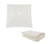 Copertura Di Ricambio Per Ombrellone Da Giardino, Telo Di Rechange 2x2 3x2 2.5x2.5 3x3m, 4/6/8 Stecche, Parasole Impermeabile E Resistente Ai Raggi UV, Vela Di Ricambio In Tessuto(Offwhite,2.5X2.5m)