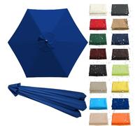 Copertura di ricambio per ombrellone, impermeabile e resistente ai raggi UV, per ombrelloni a 8/6 stecche, migliora la soluzione per l'ombra del patio (champagne, da 2,0 m a 3,5 m)