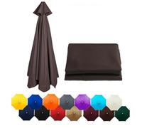 Copertura di ricambio per ombrellone, protezione dai raggi UV, per ombrelloni a 6/8 stecche, in tessuto, per esterni, patio