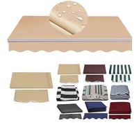 Copertura di ricambio per patio Awning Top Cover - Impermeabile poliestere Canopy for Decks Ristoranti Negozi - Dimensioni personalizzabili 13' x 11' Durevole Outdoor Shelter