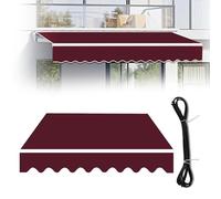 Copertura di ricambio per patio esterno, resistente ai raggi UV, per terrazza, cortile, resistente alle intemperie, 3,7 x 2 m, perfetta per la vita all'aperto