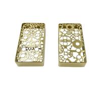 Copertura di ricambio per pickup per chitarra elettrica, coperchio protettivo Humbucker Shell Hardware Parte Ottone Texture Cover Motivo floreale