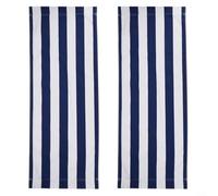 Copertura di ricambio per sedia reclinabile in tessuto pieghevole per sedia a sdraio da spiaggia, panno di ricambio per sedie in poliestere a righe bianche e blu, 120 x 44 cm (1 pezzo)
