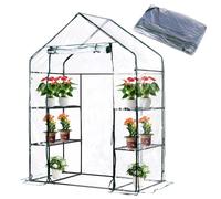Copertura di ricambio per serra con porta arrotolabile con cerniera, 71 x 140 x 190 cm, copertura trasparente per piante da giardino e vento, copertura per piante da giardino