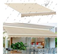 Copertura di ricambio per tenda da giardino in tessuto retrattile, in tela, copertura superiore per esterni, copertura superiore in tessuto di poliestere resistente all'acqua, per cortile, negozio,