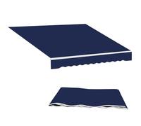 Copertura di ricambio per tenda da patio retrattile in tessuto impermeabile protezione UV manuale disponibile in 300 x 250 cm, 350 x 300 cm, 400 x 300 cm, per ombra esterna 2,5 x 2,1 m