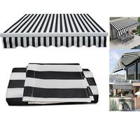 Copertura di ricambio per tenda da sole retrattile, 280 g/m², in poliestere impermeabile, per finestre e rifugi esterni, resistente ai raggi UV, soluzione in tela durevole