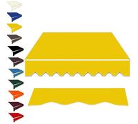 Copertura di ricambio per tenda da sole retrattile, 3 x 2,3 m, verde, con mantovane, resistente, per tende manuali, resistente ai raggi UV, resistente alle intemperie, facile installazione