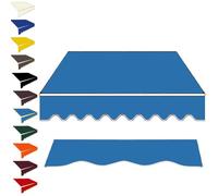 Copertura di ricambio per tenda da sole retrattile, 3 x 2,3 m, verde, con mantovane, resistente, per tende manuali, resistente ai raggi UV, resistente alle intemperie, facile installazione