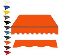 Copertura di ricambio per tenda da sole retrattile, 3 x 2,3 m, verde, con mantovane, resistente, per tende manuali, resistente ai raggi UV, resistente alle intemperie, facile installazione