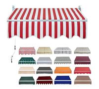 Copertura di ricambio per tenda da sole retrattile, 4,9 x 3 m, 3,7 x 3 m, 3 x 2,4 m, 2 x 1,5 m, tessuto di ricambio impermeabile, tenda parasole in tela per casa, mercato, porta finestra (striscia