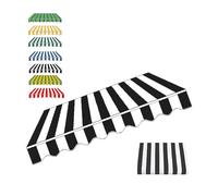 Copertura di ricambio per tenda da sole retrattile, in tessuto di poliestere, resistente, 2 x 1,5 m, per uso esterno, colore: nero