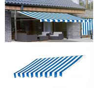 Copertura di ricambio per tettoia di alta qualità, 180 g/m², resistente ai raggi UV, impermeabile, colore blu e bianco, 185 cm, per esterni
