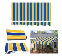 Copertura di ricambio per veranda in tessuto impermeabile 100% poliestere, copertura a baldacchino retrattile, 300 g/m², protezione dai raggi UV, tenda parasole in tela per cortile (7 x 3,5 m, giallo