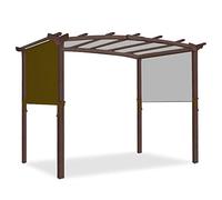 Copertura di ricambio universale impermeabile per pergola, resistente, per struttura pergolata (3 x 2,4 m, caffè)
