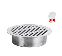 Copertura di Scarico a Pavimento Rotonda, Scarico a Pavimento In Acciaio Inox Anti-bloccaggio, Filtro Griglia per Collegamento del Tubo Drenaggio Esterno Tetto Balcone(60mm/2.4in)