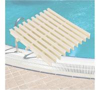 Copertura di scarico anti-vortice beige, 10 pezzi, griglia di drenaggio per piscina esterna, griglia di drenaggio per lavello con protezione efficace del flusso d'acqua, larghezza 25 cm