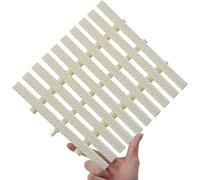Copertura di scarico anti-vortice beige per esterni e piscina, griglia flessibile ad incastro per scarico doccia, larghezza 25 cm, protezione da troppopieno, filtro di drenaggio durevole (1 pezzo)