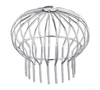 Copertura di scarico del tetto in acciaio inossidabile con protezione in rete per la protezione del tubo di scarico e la prevenzione delle foglie della grondaia, mantiene roditori e detriti fuori dal