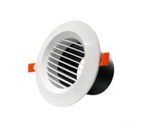 Copertura di scarico diritta in ABS resistente alle intemperie con lame rimovibili per bagno, cucina, soffitta, asciugatrice, 75 mm/100 mm, bianco (100 mm)