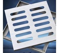 Copertura di scarico, protezione per scarico quadrata, copertura di ricambio per griglia di scarico, kit di griglia di scarico per giardino, patio, cucina (15 x 15 x 2 cm)