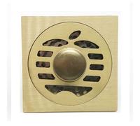 Copertura di scarico quadrata per doccia, sifone inodore, griglia dorata per bagno, lavatrice, garage e cortile, 9,5 cm x 9,5 cm