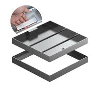 Copertura di scarico resistente in acciaio inossidabile con telaio, coperchio invisibile, griglia per grondaia esterna ad alta capacità, soluzione di drenaggio quadrata durevole per una gestione