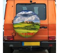 Copertura di scorta impermeabile e antipolvere con stampa primaverile toscana, universale, per ruote e pneumatici, resistente alle intemperie, per camper e viaggi, 14-17 pollici.
