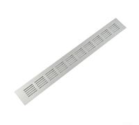 Copertura di sfiato rettangolare in lega di alluminio da 50 mm per flusso d'aria in armadi, armadi e aree chiuse con finitura (50 x 400 mm)