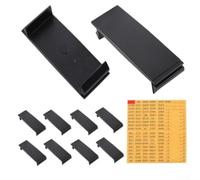 Copertura di sicurezza 1 pollice protezione antincendio plastica | Set di 12 pezzi, larghezza 2,5 cm, design nero, antipolvere, isolante contro le scosse elettriche