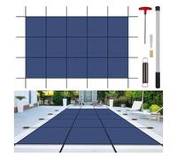 Copertura di sicurezza per piscina sepolta, rete solida ad alta resistenza, copertura di sicurezza durevole per piscina sepolta. (Blue,Dia 4,6 m (15 ft))