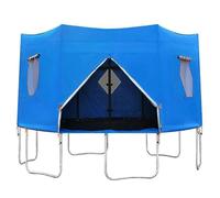 Copertura di trampolina da 10 piedi, tenda da trampolino in tessuto Oxford impermeabile con finestra e lucernario, baldacchino con cerniera e cinturino adatto per 6 tabine di polo dritto