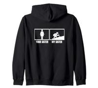 Copertura di tua sorella Mia sorella Fratello Funny Roofer Felpa con Cappuccio