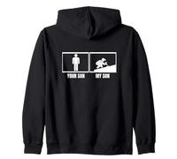 Copertura di tuo figlio Mio figlio papà mamma Funny Roofer Felpa con Cappuccio