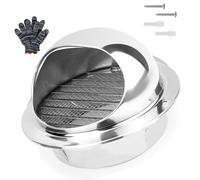 Copertura di ventilazione a griglia rotonda da 2"~12" for asciugatrice, estrattore esterno, tappo ricambio for a parete, persiana a 45° che previene vento contrario e pioggia(160mm)