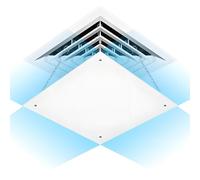 Copertura di ventilazione per condizionatore d'aria da soffitto regolabile, quadrata, bianca, per casa e ufficio, diverse dimensioni (45 x 45 cm, 45 x 45 cm) per migliorare il flusso d'aria e t